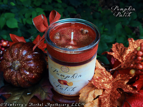 PUMPKIN PATCH Crystal Apothecary Jar For Autumn, Mabon Blessings, Home Alquemie, Kitchen Magick