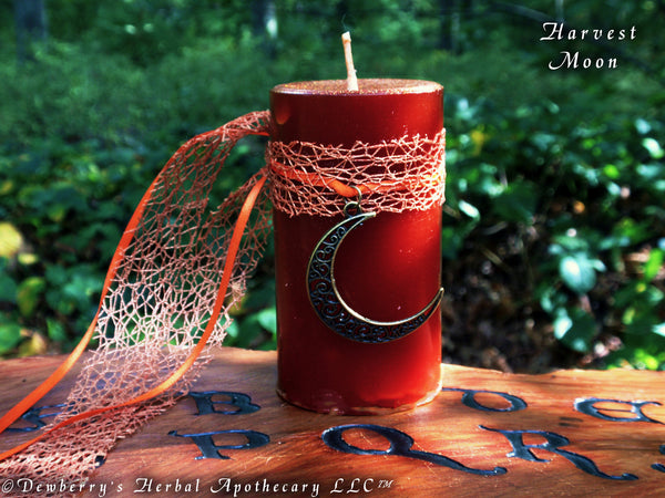 HARVEST MOON Burnt Orange Esbat Illuminary For Harvest Moon Magick, Mabon-Samhain, Circle Work