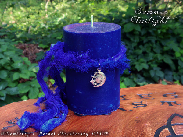 SUMMER TWILIGHT Sky Blu Candle For Outdoor Summer Gatherings, Evening Illumination, Reminiscing