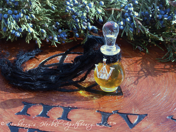 WITCH Luxurious Premium Perfume Oil w/Poisoned Lily, Black Boot Strap Leather, Gothic Blood Orange