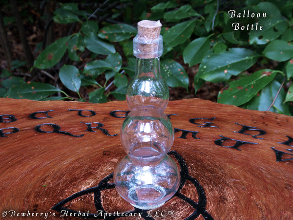 BALLOON Style Witch Bottle.  Potions, Notions, Elixirs & Much More