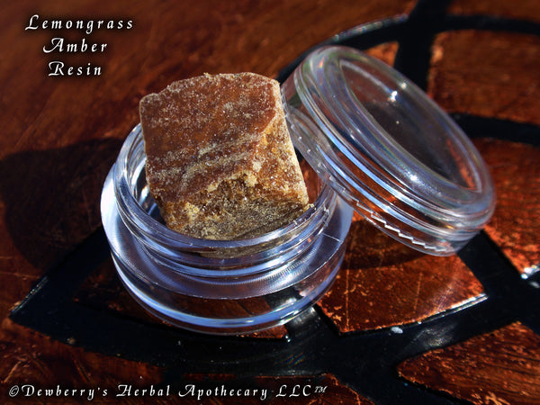 LEMONGRASS Premium Amber Resin 5 Grams Natural Perfume Incense, Psychic Powers, Passion, Smudging