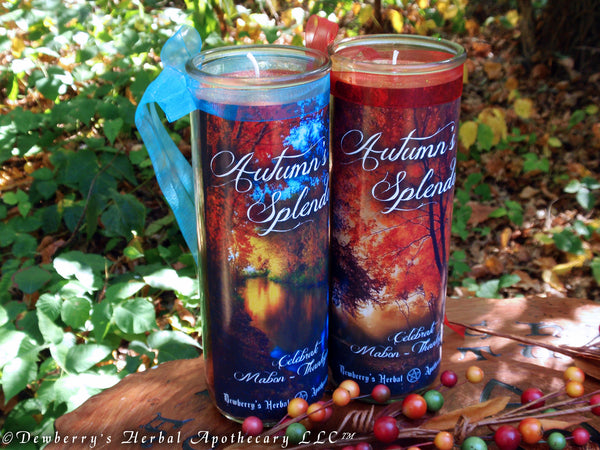 AUTUMN'S SPLENDOUR Vigil Jar Illuminary. Celebrate Mabon-Thanksgiving, Autumn Magick, Home Alquemie