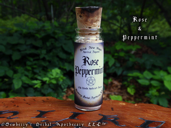 ROSE & PEPPERMINT "Olde Worlde Spellcraeft" Incense For Creating Pleasantry