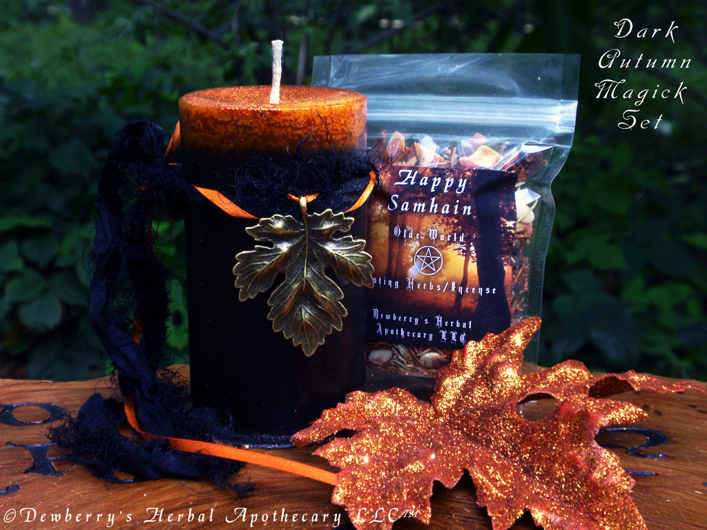 DARK AUTUMN MAGICK Set Illuminary w/Poisoned Black Lily +1oz Herb Witch Mix. Create Awesome Magick™