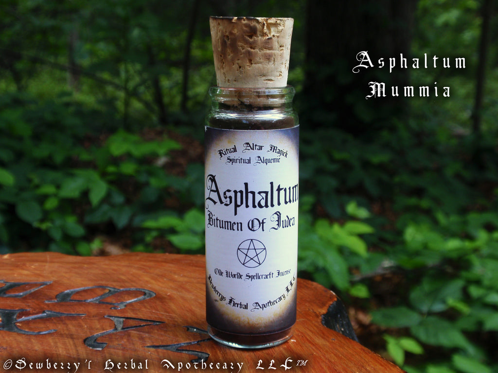 ASPHALTUM MUMMIA "Olde Worlde Spellcraeft" Carabe, Bitumen of Judea, Egyptian Magick, Incense Base