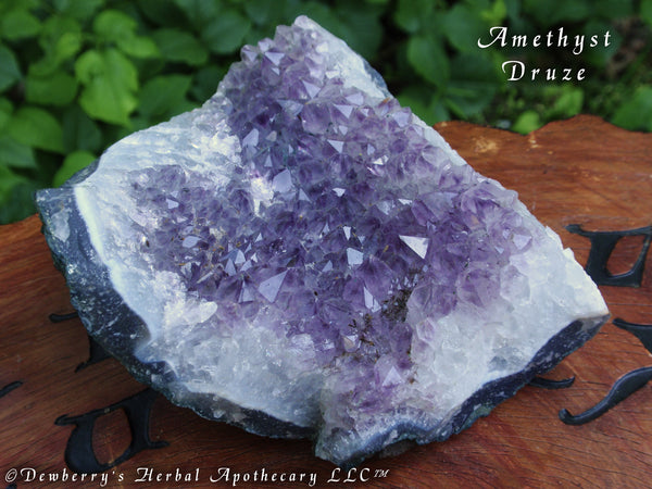 AMETHYST DRUZE CONCAVE Cluster Crystal Gemstone. Stone Of Higher Consciousness