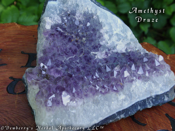 AMETHYST DRUZE CONCAVE Cluster Crystal Gemstone. Stone Of Higher Consciousness