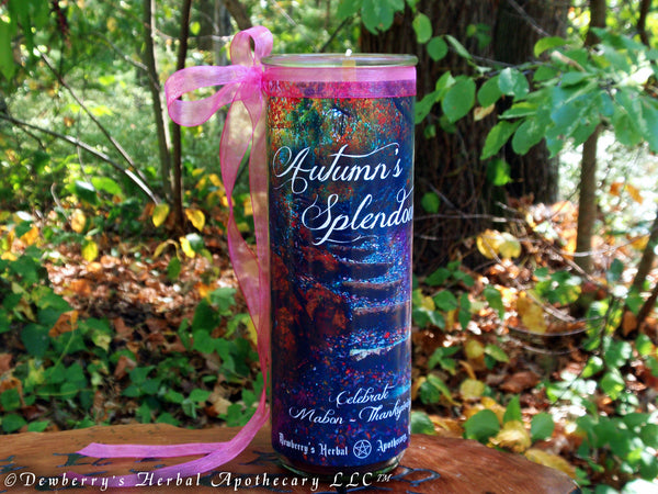 AUTUMN'S SPLENDOUR Vigil Jar Illuminary. Celebrate Mabon-Thanksgiving, Autumn Magick, Home Alquemie