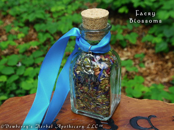 FAERY BLOSSOMS Gemstone Casting Herbs For Honoring The Fae, Ostara, Spring Rituals, Summer Bounty