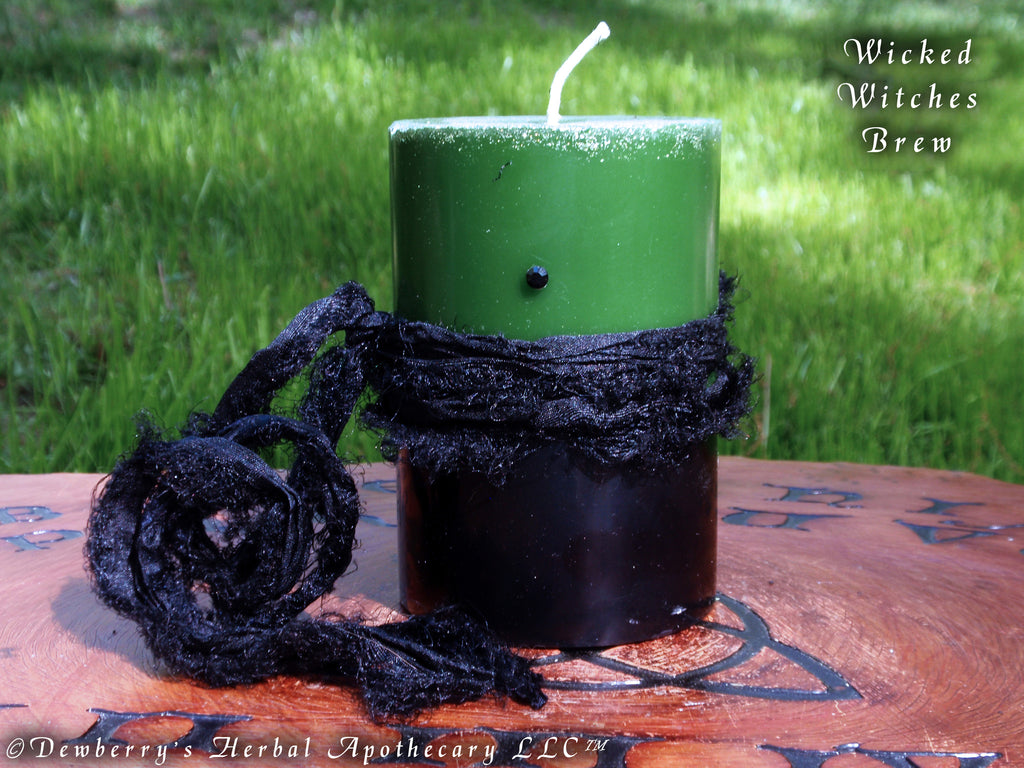 WICKED WITCHES BREW Double Action Spellbinding Candle For Witchery, Samhain, Halloween Celebrations