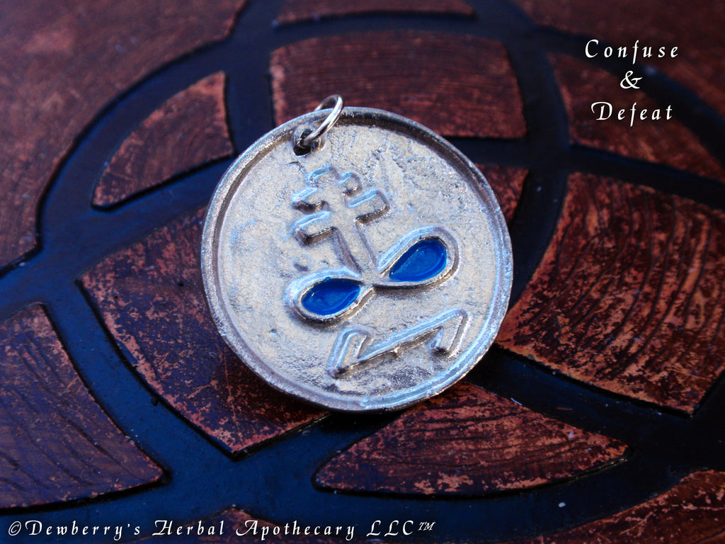 CONFUSE & DEFEAT Enemy Amulet.  Repel Those Who Mean You Harm, Offensive Magick