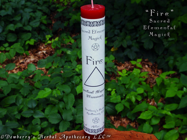 FIRE Sacred Elemental Magick Pillar For Protection Magick, Photosynthesis, Southern Direction
