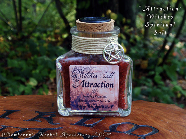 ATTRACTION, Witches Spiritual Salts, For Use In Love & Passion Blends, Elemental & Fire Magick