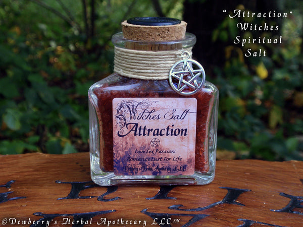 ATTRACTION, Witches Spiritual Salts, For Use In Love & Passion Blends, Elemental & Fire Magick