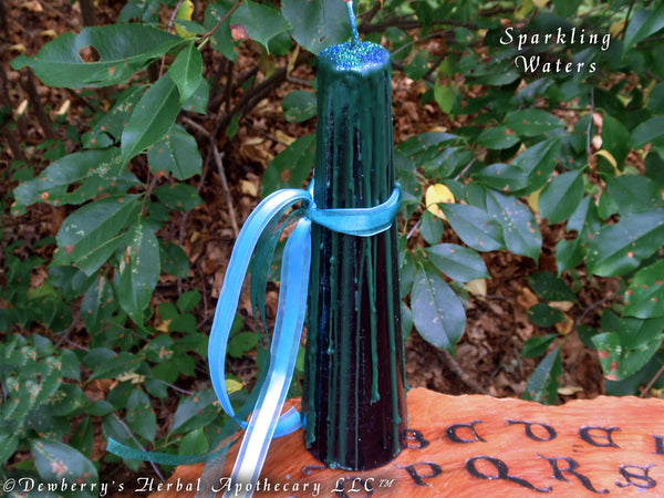 SPARKLING WATERS Ritual Water Flow Candle For Deep Emotions, Tides Of Change, Spiritual Cleansing