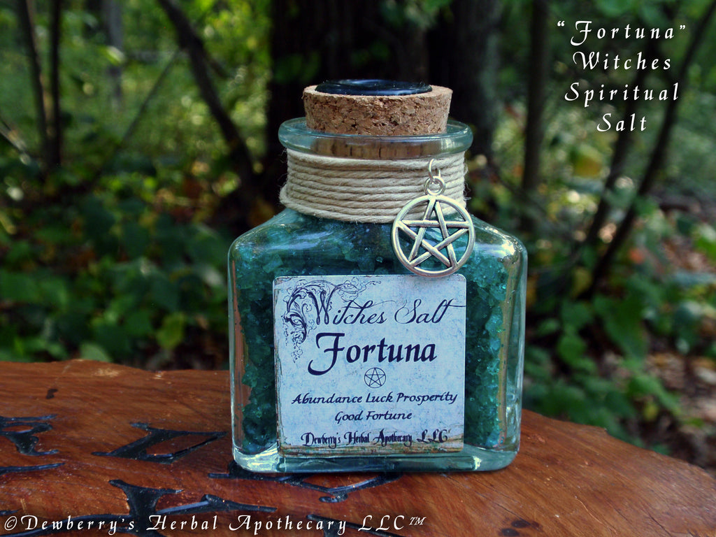 FORTUNA, Witches Spiritual Salt For Good Fortune, Earth & Elemental Magick, Customize Your Selection