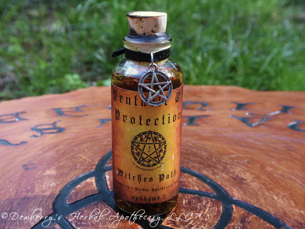 PENTACLE OF PROTECTION Potent Cauldron Witch Brewed Potion Ritual Oil. Walk The Witches Path