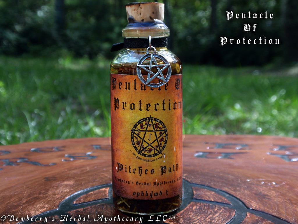 PENTACLE OF PROTECTION Potent Cauldron Witch Brewed Potion Ritual Oil. Walk The Witches Path