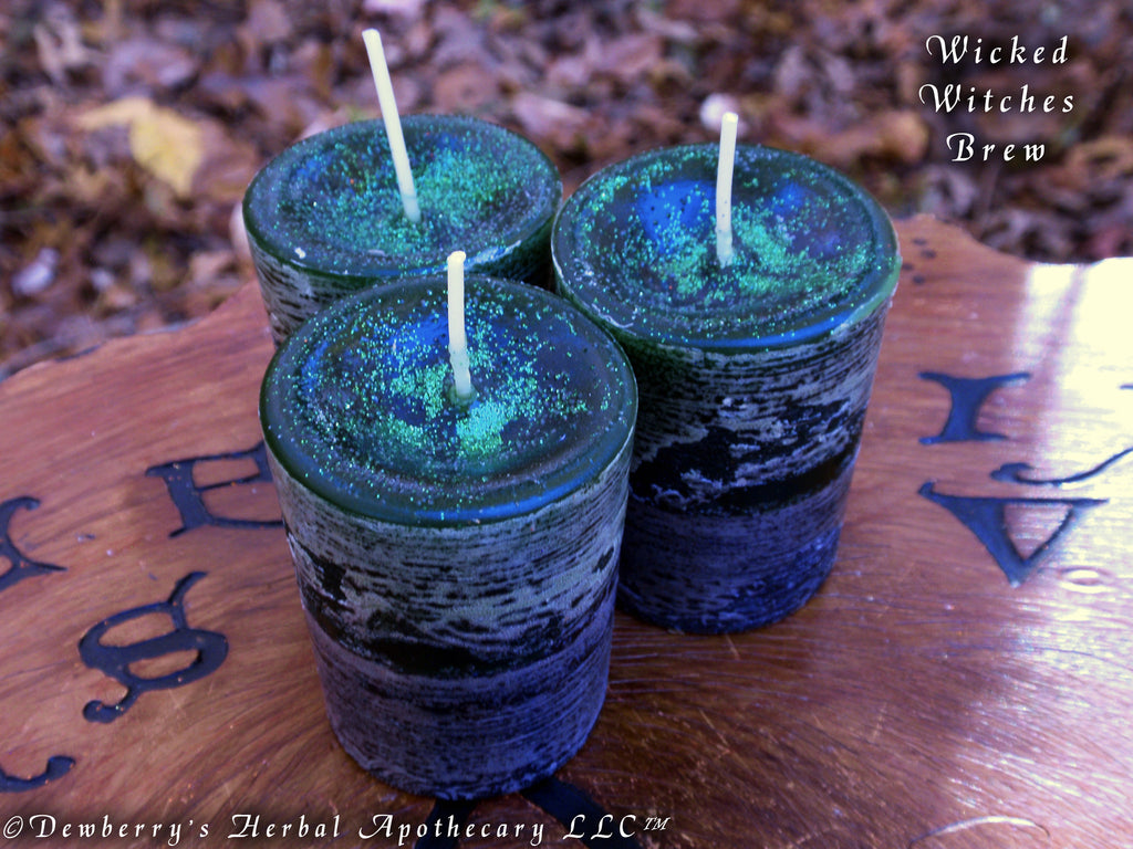 WICKED WITCH BREW Infusion Votive Set For Hocus Pocus, Witchy Fun, Samhain Halloween Celebrations