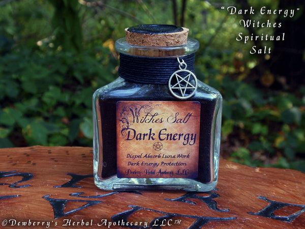 DARK ENERGY Witches Spiritual Salt Fine Grain For Luna & Black Moon Work, Customize Your Selection