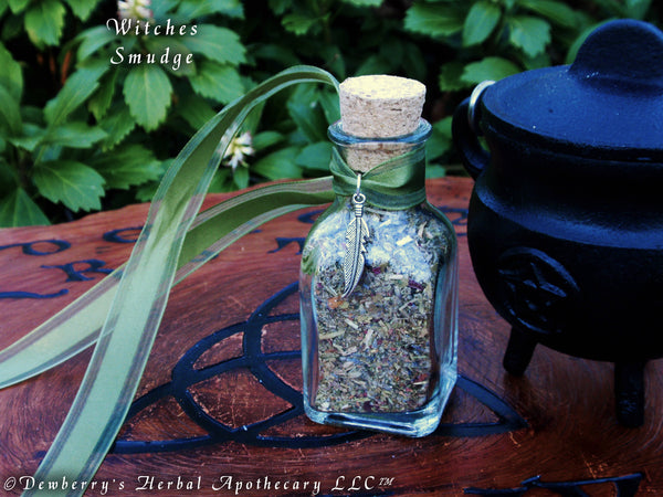 WITCHES SMUDGE Mix For Space Clearing, Repel Evil Influence, Purification Rites, Tool Consecration