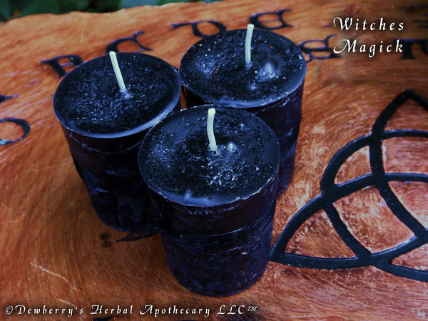 WITCHES MAGICK Olde Ways Witchcraefted Illuminary Votive Set For Dark Clandestine Arts, Witchcraft