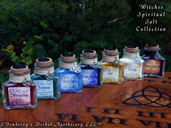 SOL, Witches Spiritual Salts Hand-Colored For Masculine Energy, Sun Magick, Customize Your Selection