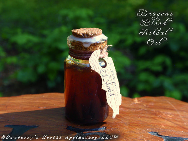 DRAGONS BLOOD Aged Ritual Potion Oil For Occult Witchcraft Potions, Love Magick, Fire Perfumes