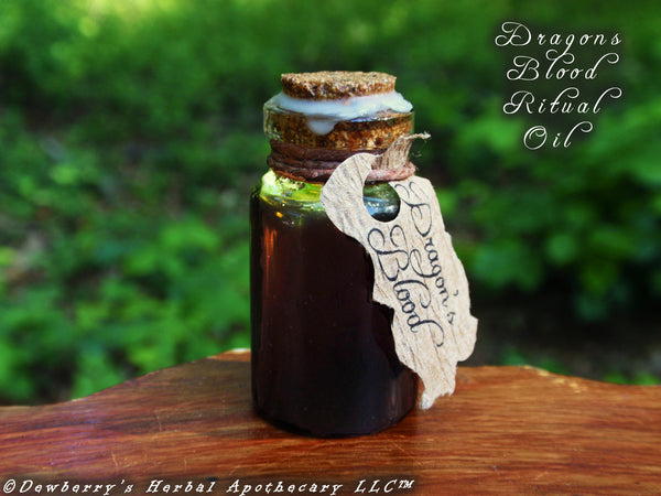 DRAGONS BLOOD Aged Ritual Potion Oil For Occult Witchcraft Potions, Love Magick, Fire Perfumes