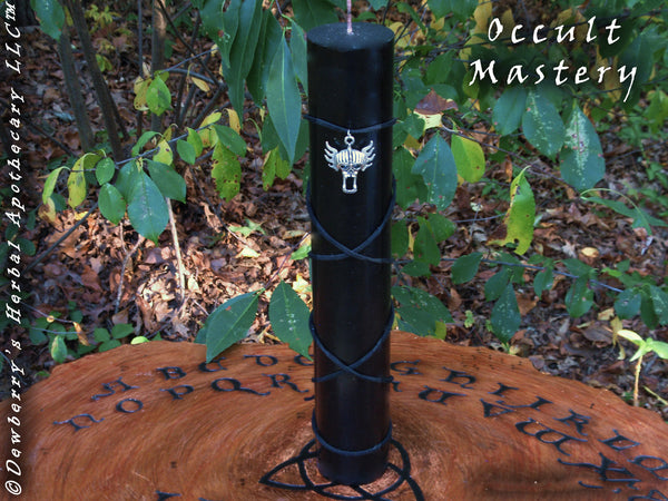 OCCULT MASTERY Commanding Candle For Grand Mastery, Clandestine Work, Ceremonial or High Magick