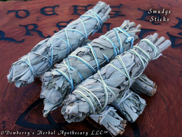 SMUDGE Stick, WHITE SAGE 4" Ceremonial Smudging, Cleansing, Purification, Release Negative Energy