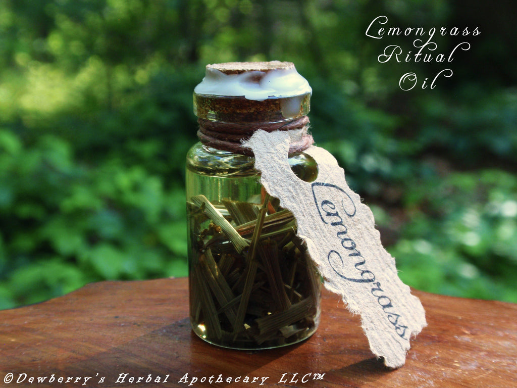 LEMONGRASS Ritual Potion Oil. For Faery Magick, Psychic Power, Purification, Skills, Mercury Scents