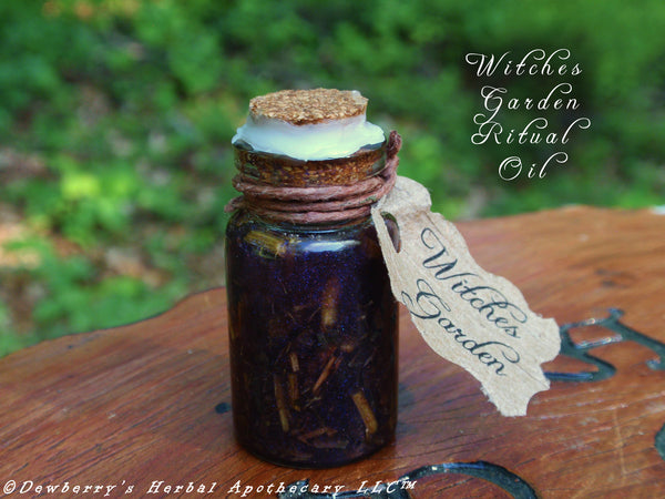 WITCHES GARDEN Traditional Witches Purple Ritual Potion Oil w/ 9 Sacred Herbs Of Spellcraeft