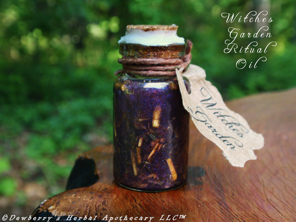 WITCHES GARDEN Traditional Witches Purple Ritual Potion Oil w/ 9 Sacred Herbs Of Spellcraeft